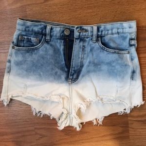 High waisted ombré shorts